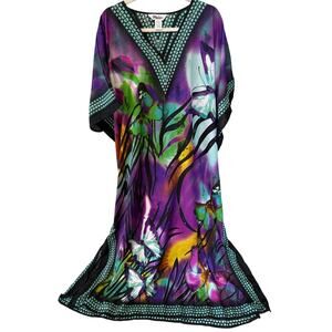 Winlar Vintage 90s Kaftan Mumu Womens OS Butterfly Fairy Whimsy Cottagecore